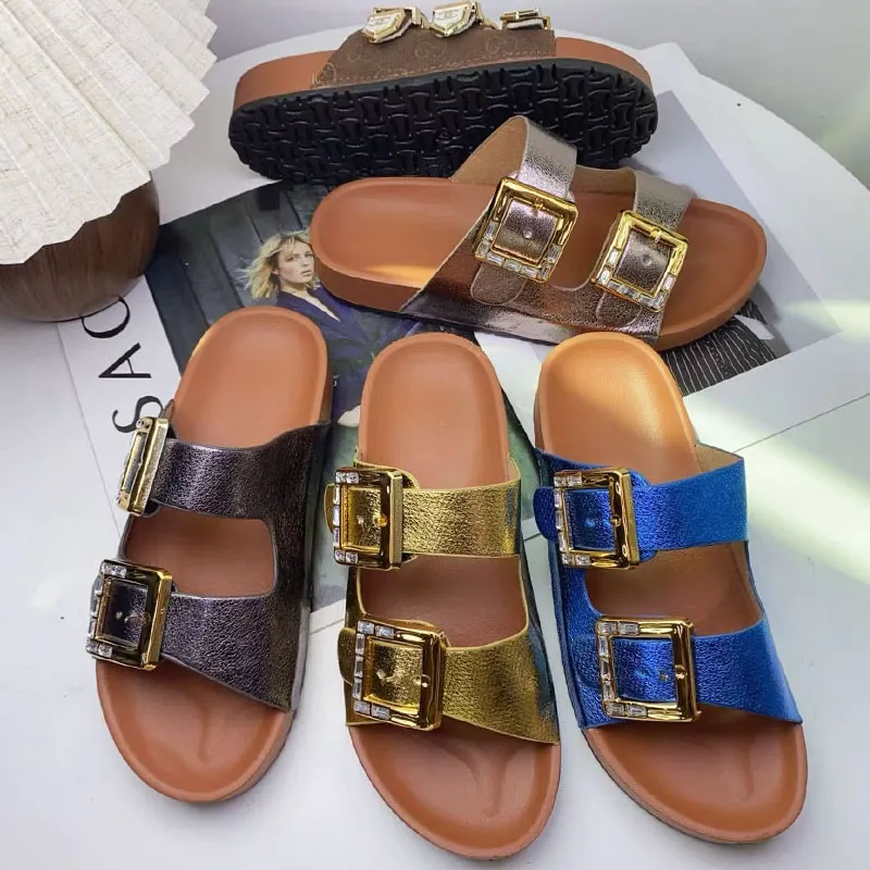 Fashion Double-Buckle Euro-American Birkenstock-Style Shoes