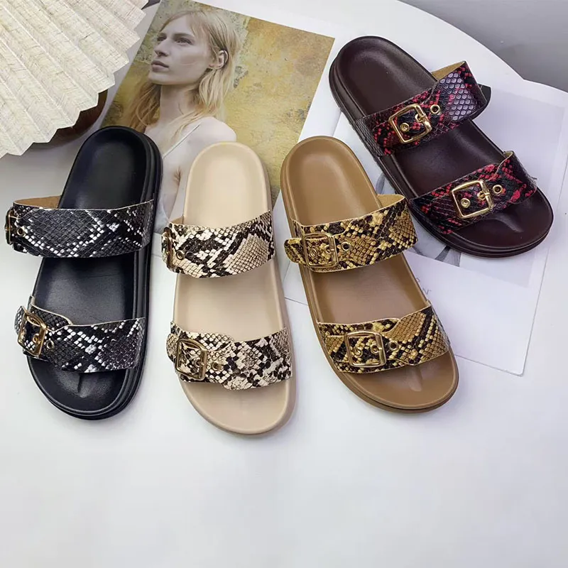 Double-buckle platform Birkenstock slides